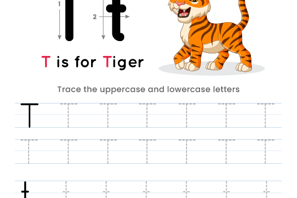 Letter Tracing Alphabet T Worksheet