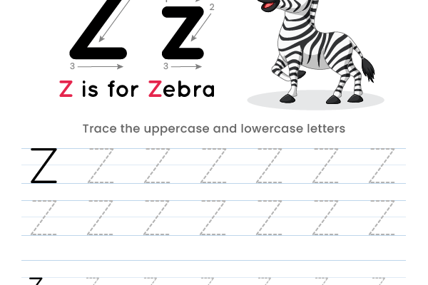 Letter Tracing Alphabet Z Worksheet
