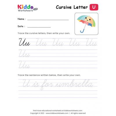 Cursive Writing Letter U