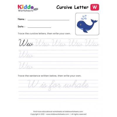 Cursive Writing Letter W