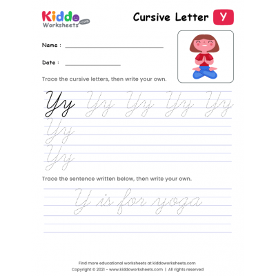 Cursive Writing Letter Y