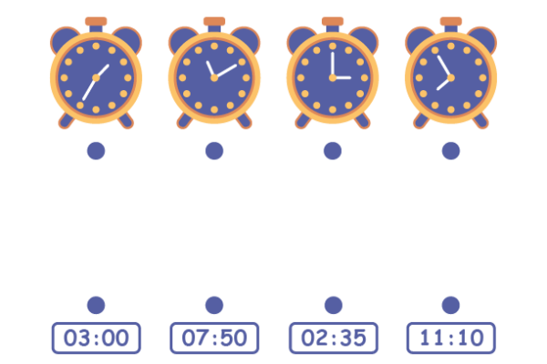 Match the Clock Worksheet 3