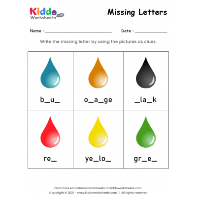 Missing Letters Color