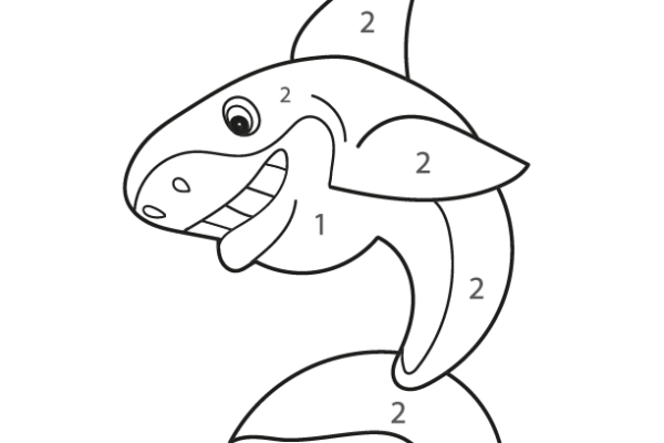 Shark Color by Number
