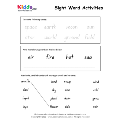 Sight Word Activities 3
