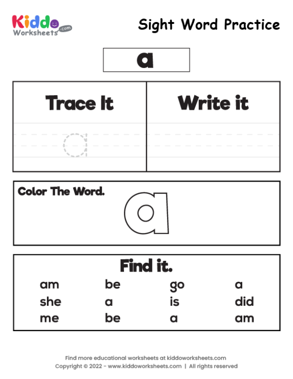 Sight Word Practice a