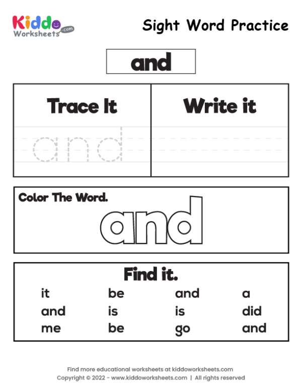 Sight Word Practice and