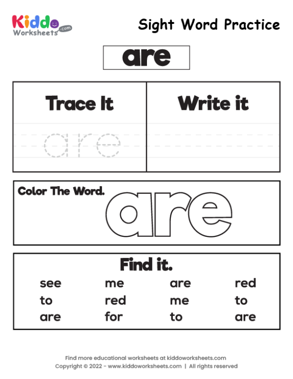 Sight Word Practice are