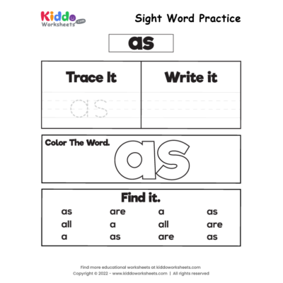 Sight Word Practice as