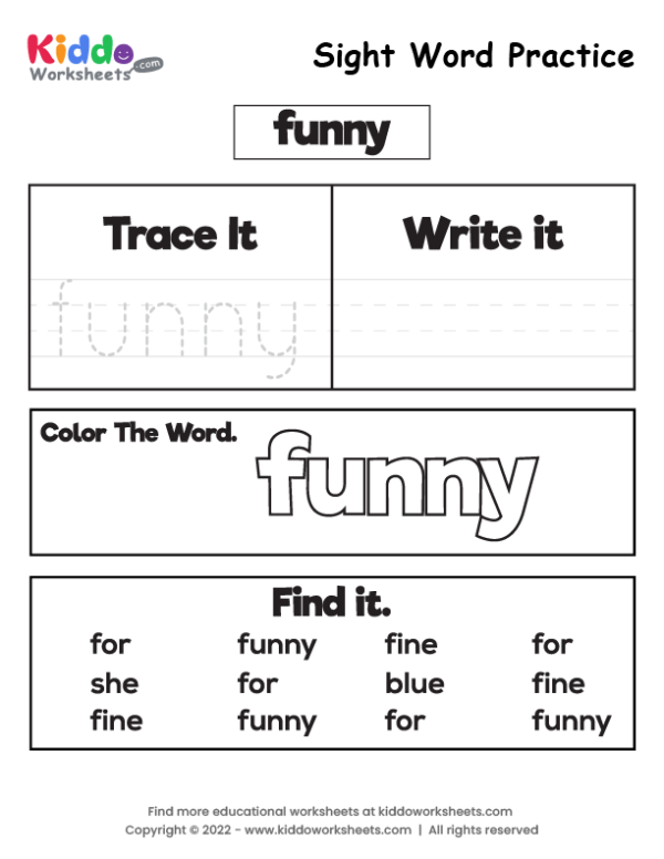 Sight Word Practice funny