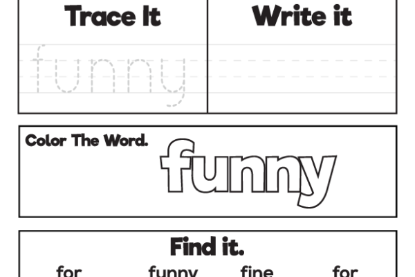 Sight Word Practice funny Worksheet