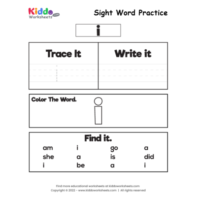 Sight Word Practice i