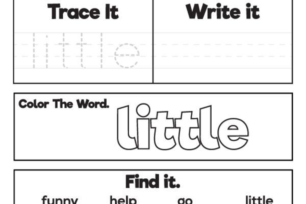 Sight Word Practice little Worksheet