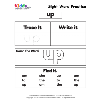 Sight Word Practice up