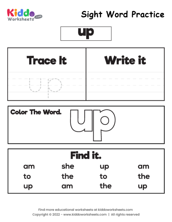 Sight Word Practice up