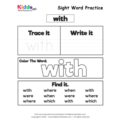 Sight Word Practice with