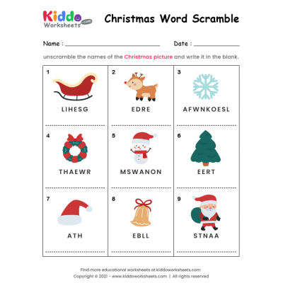 Word Scramble Christmas