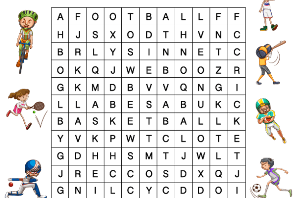 Sports Word Search puzzle