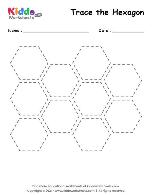 Tracing Shape Hexagon