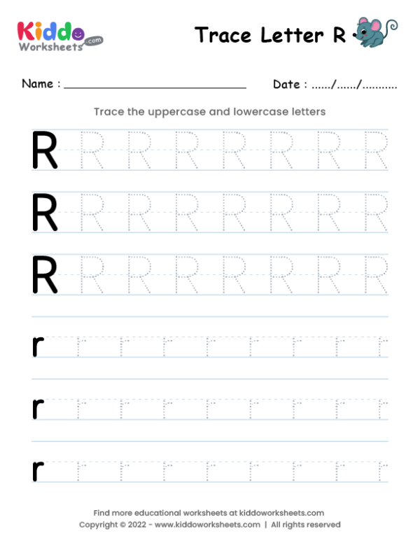 Tracing Letter R
