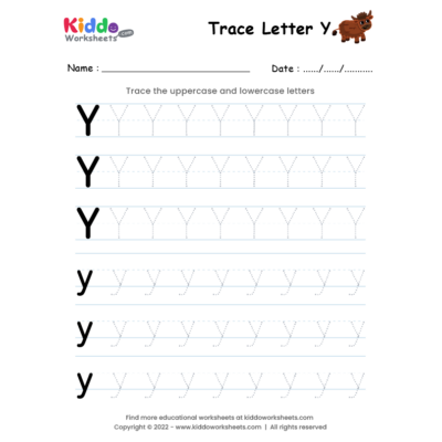 Tracing Letter Y