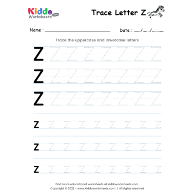 Tracing Letter Z