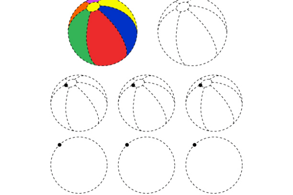 Tracing Lines Ball Worksheet