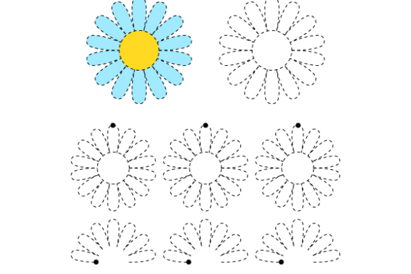 Tracing Lines Daisy Worksheet