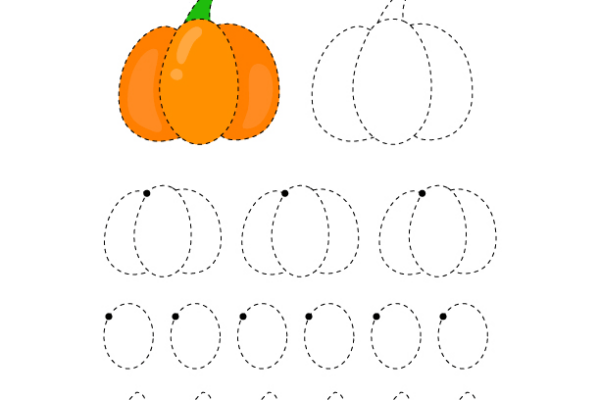 Tracing Lines Pumpkin Worksheet