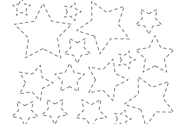Tracing Star shape Worksheet