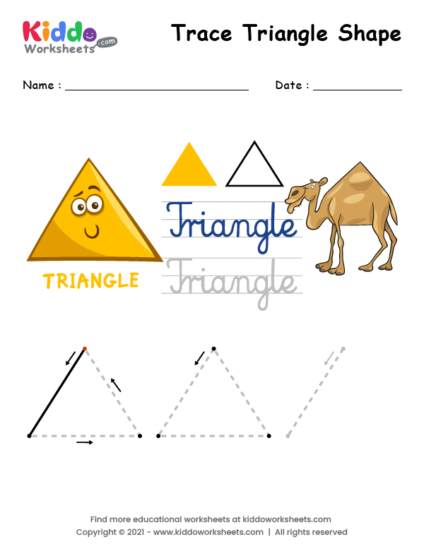 Free Printable Triangle Shape Worksheet Worksheet - kiddoworksheets