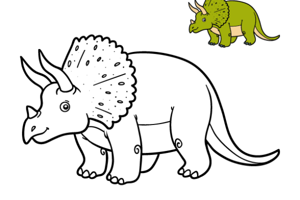Triceratops coloring page