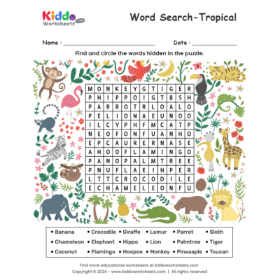 Tropical Word Search