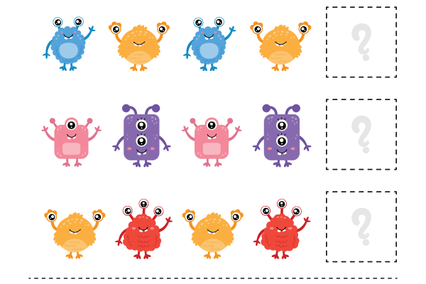 What comes next Monsters Worksheet