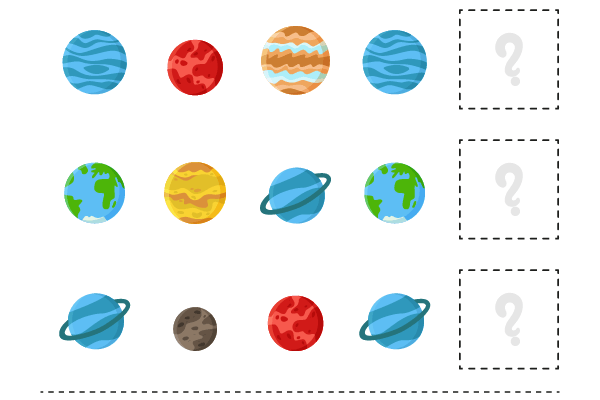 What comes next Planets Worksheet