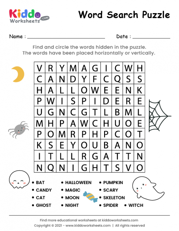 Word Search Halloween