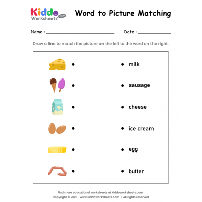 Matching Words to Pictures 4
