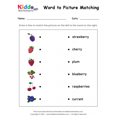 Matching Words to Pictures 6