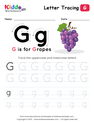 Tracing the Letter G