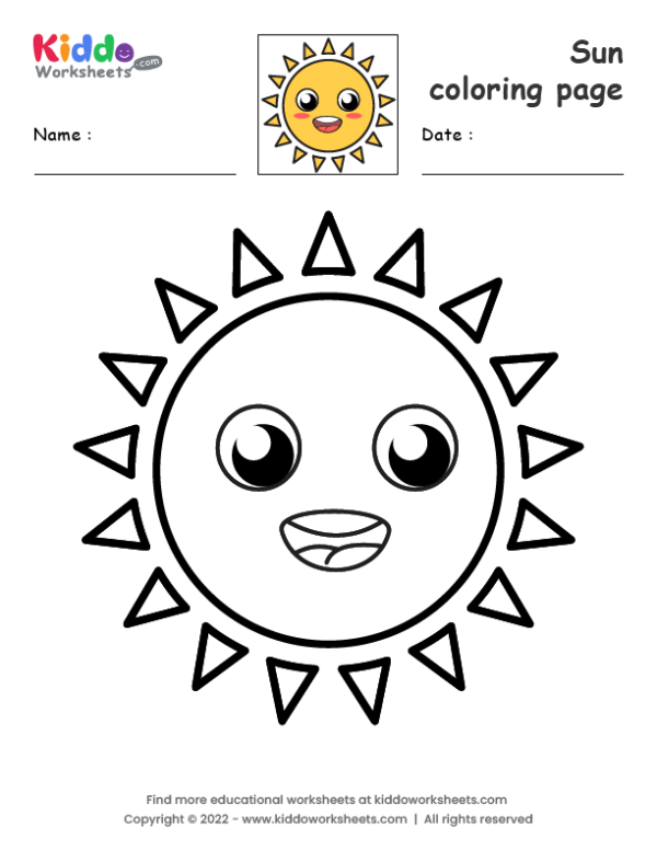 free-printable-sun-coloring-page-worksheet-kiddoworksheets for Free Printable Pictures Of The Sun Free Printable Sun coloring page Worksheet - kiddoworksheets for Free Printable Pictures Of The Sun