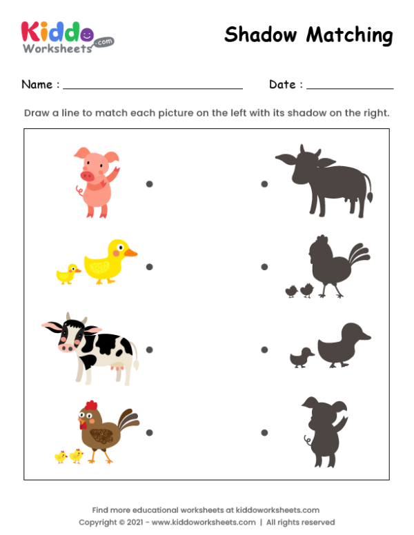 Shadow Match Farm Animals