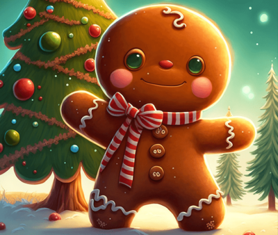 christmas Gingerbread Sliding Puzzle