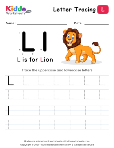 Tracing the Letter L