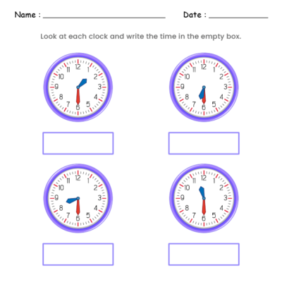 what time is it worksheet 2
