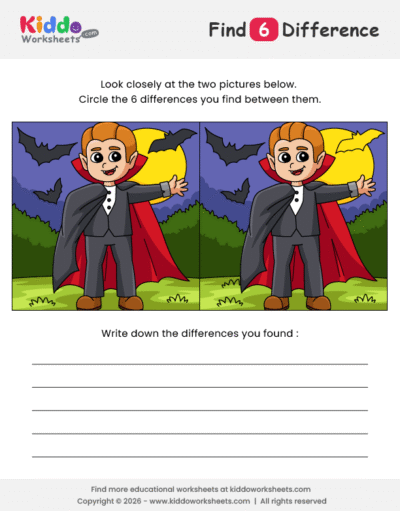 Vampire Spot the Difference