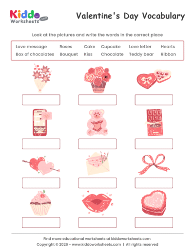 Valentines Day Vocabulary