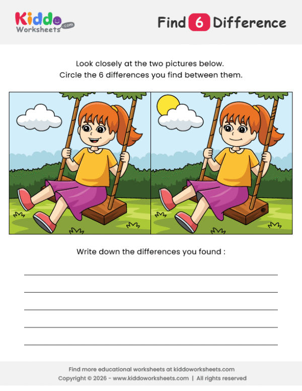 Girl Spot the Difference