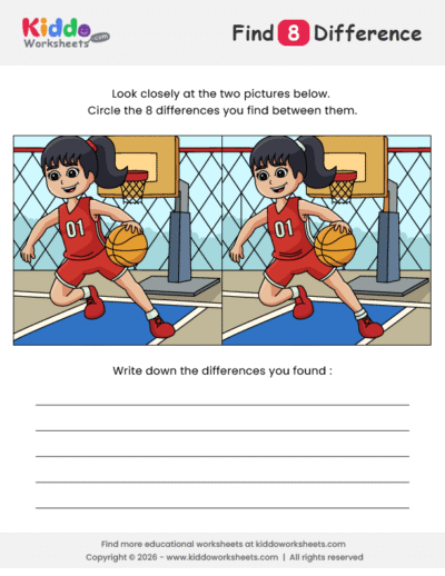 Basketball Spot the Difference
