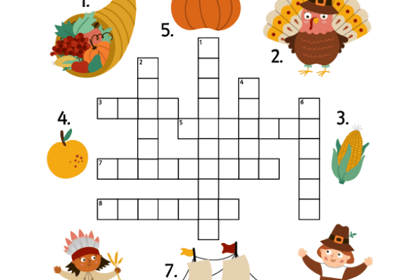 Thanksgiving Crossword Puzzles
