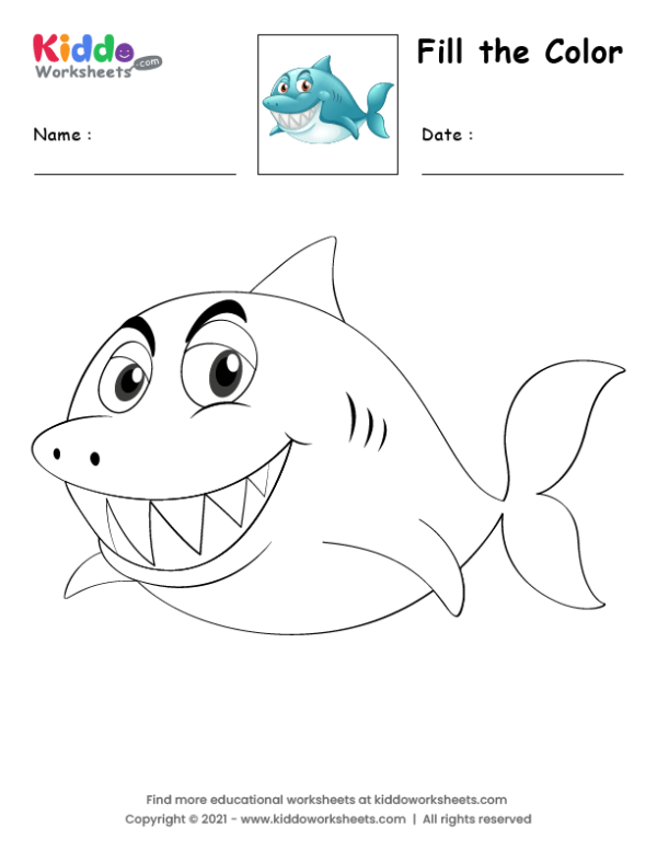coloring page shark